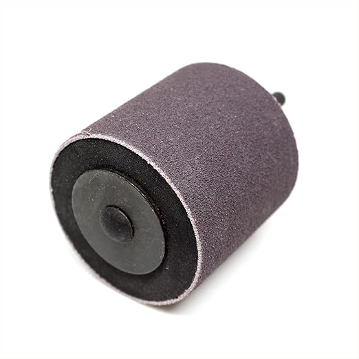 Benchmark Abrasives 2" x 2" Rubber Expanding Drum Sander with 1/4" Mandrel, Spiral Bands Rotary Sander Attachment for Drill & Die Grinder, Metal Polishing, Sanding, Shaping - Sanders for Woodworking