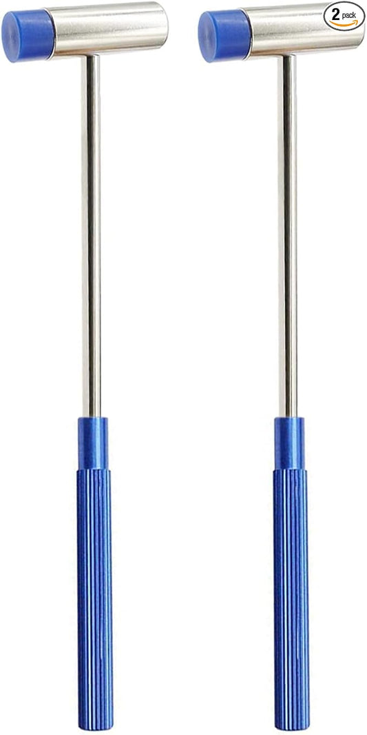 Dual Head Small Hammer for Small Projects, Plastic Head and Metal Head, Jewelry Mallet, Mini Mallet for Watch, Tuning, Woodworking, Handcraft, Leather, Instruments, 2 Pcs