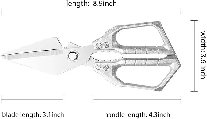 Kitchen Scissors all Purpose, Stainless Steel Kitchen Shears, Meat Scissors Heavy Duty Sharp Shears, Kitchens Accessories Cooking Shear for Meat Chicken Fish Poultry Herb Bread