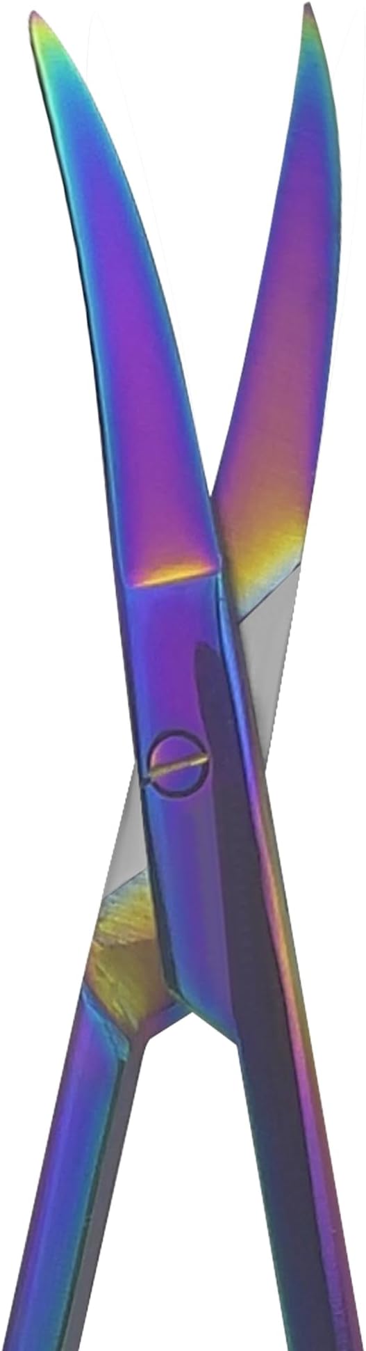 Bandage, Castroviejo, & Iris Scissors, & Kelly, & Mosquito Forceps Rainbow - Stainless Steel, DIY Crafting Scissors and Forceps Multicolors (Iris Scissors, 4.5 inches Curved)