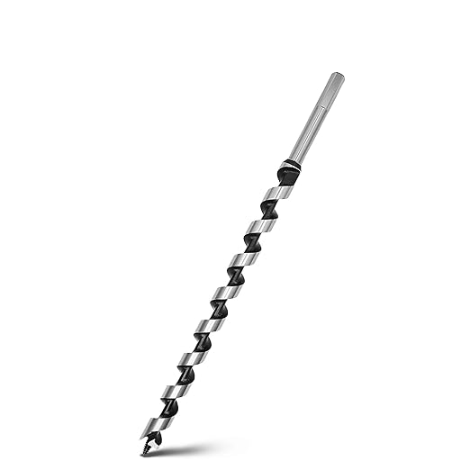 15/32 x 18 inch Auger Drill Bit for Wood,12mmx460mm Hex Shank Ship Auger Bit for Soft Wood, Hard Wood, Plastic, Composite Materials and DIY Projects 15/32" (12mm)