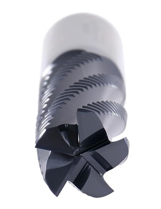Accusize Industrial Tools Standard Tooth M42 8% Cobalt Tialn Roughing End Mill, 1'' Diameter, 1'' Shank Diameter, 3'' Flt Length, 1102-0031