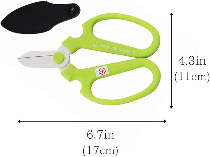 Japanese Florist Scissors ??Professional Ultra Sharp Flower Shears Made in JAPAN for Floral Design & Gardening SAKAGEN HAND CREATION F-170 (Light Blue)