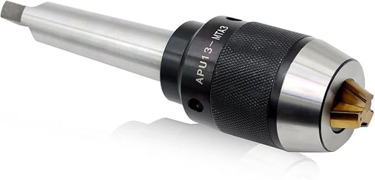 1/64"-1/2" Heavy Duty MT3 Shank Lathe Keyless Drill Chuck Special Titanium Jaws