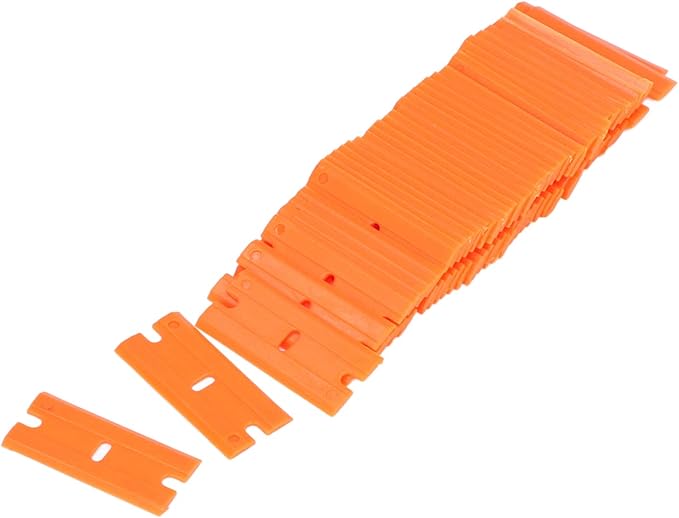 Razors Blade Scraper Tool, Plastic Razors Blade Scraper, Plastic Razors Blade Scrapers Knife with Handle for Window Glass (103Pcs)