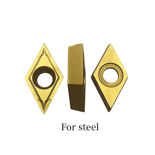 GBJ 20pcs DCMT11T304 DCMT32.51 Indexable Carbide Turning Inserts Multilayer Coated CNC Lathe Inserts for SDJCR Lathe Turning Tool Holder Replacement Insert (20pcs DCMT32.51)