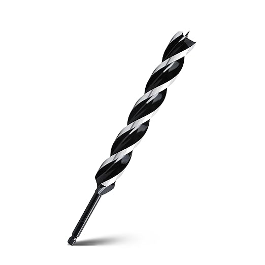 1" x 12" Auger Drill Bit for Wood, Hex Shank Tri Flute Ship Auger Long Drill Bit for Soft and Hard Wood,Tree Stump,Plastic,Drywall and Composite Materials