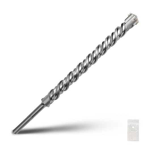2 x 23.6 inch SDS Max Rotary Hammer Drill Bit, 50x600mm Carbide Tip Masonry Drill Bit,Concrete Drill Bit for Masonry, Brick, Stone, Concrete (Length :600mm / 23.6 inch, 50mm (2 in) Diameter)