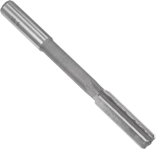 uxcell Chucking Reamer 16.5mm, H7 HSS Lathe Machine Reamer 6 Straight Flutes, Round Shank Milling Cutting Tool, Metric Reaming Drill Bit for Stainless Steel Metal Hole