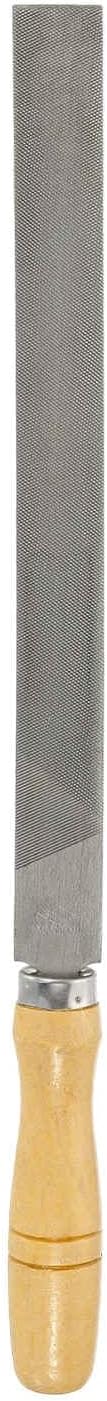 HARFINGTON Flat Medium Cut File 12" Double Cut Teeth High Carbon Steel Hand Rasp File with Wood Handle for Metal Wood Deburring Removing