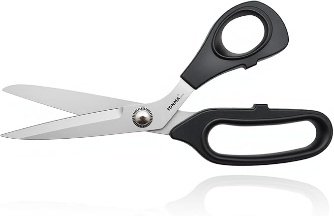 TONMA Fabric Scissors [Made in Japan] 8.2-Inch Lightweight Sewing Scissors All Purpose Japanese SG2 Stainless Steel for Office Work Home Arts School Students Crafting Cutting, Right Handed