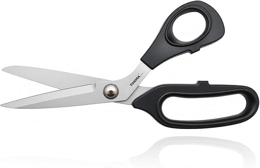 TONMA Fabric Scissors [Made in Japan] 8.2-Inch Lightweight Sewing Scissors All Purpose Japanese SG2 Stainless Steel for Office Work Home Arts School Students Crafting Cutting, Right Handed