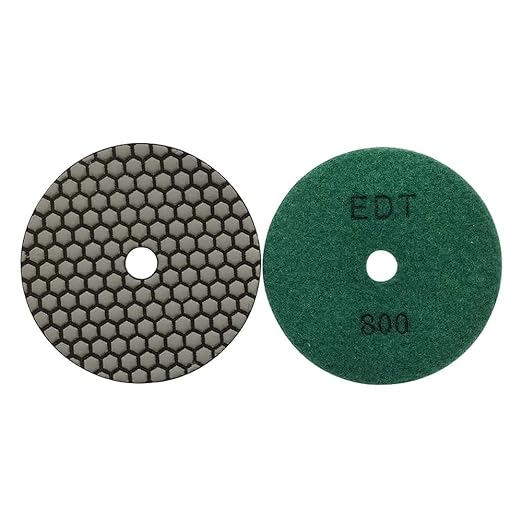 4" High Performance Dry Stone/Concrete Polishing Pads, 1.5mm Segment Height, Honeycomb Style, 800 Grit