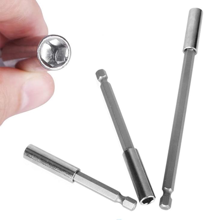 10 Pcs Magnetic Drill Extension Bit Holder, 1/4 inch Hex Shank Quick Release Screwdriver Drill Bit Holder Extension Set for Screws, Nuts, Drills, Handheld Drivers 50/60/ 75/100/ 150mm