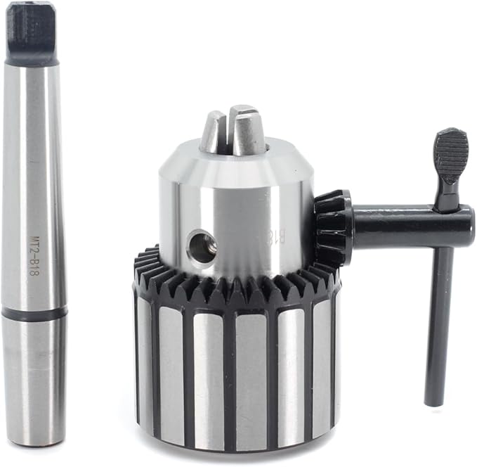 Drill Chuck JESTUOUS B18 Key Type 5/8 Inch(1-16mm) with MT2 Morse Taper Arbor Heavy Duty Chucks