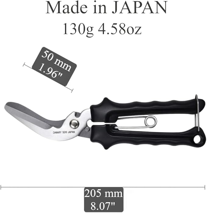 CANARY Carpet Cutter Tool Heavy Duty 8" Carpet Scissors for Rug, Artificial Grass, Metal Mesh, Cardboard, Wallpaper, Japanese Stainless Steel Blade, Made in JAPAN