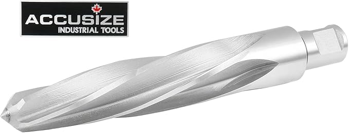 Accusize Industrial Tools 1-1/16'' H.S.S. Aligning Reamer with 3/4'' / 0.75'' Weldon Shank, Spiral Flute, 0521-1716