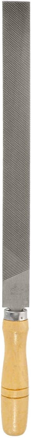 HARFINGTON Flat Coarse Cut File 14" Double Cut Teeth High Carbon Steel Hand Rasp File with Wood Handle for Metal Wood Deburring Removing