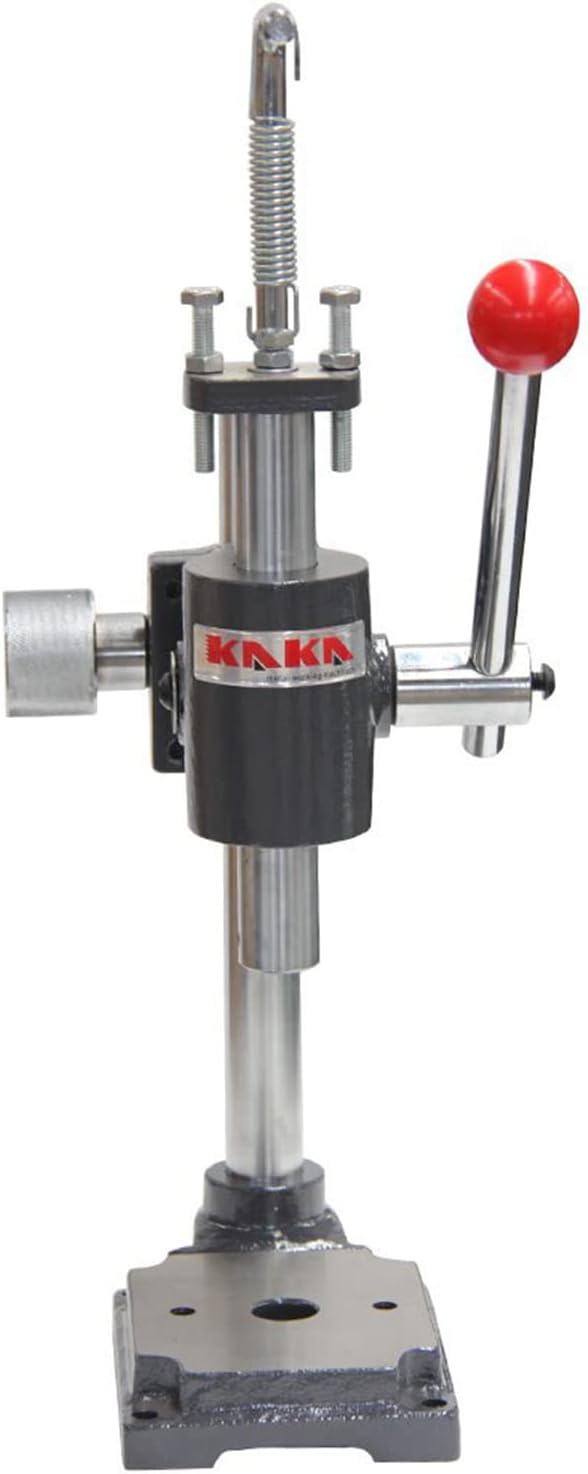 KAKA INDUSTRIAL Arbor Press, 1-Ton Hand Punching Machine, Manual Press, Adjustable Height up to 5.9 inch, Leather Press Machine for Leather Craft, Jewelry Making and DIY Projects AP-1S
