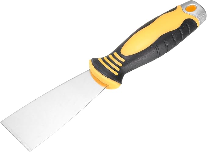 uxcell Putty Knife 1.5" High Carbon Steel Paint Scraper Flexible Drywall Repair Mud Knife for Removing Cement Wallpaper Mud Adhesive Taping with Metal Hammer End