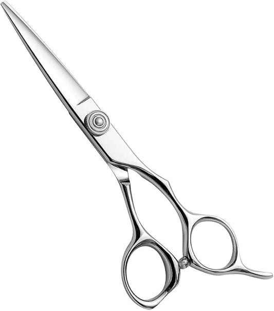 AOLANDUO 5.5-Inch Professional Hair Shears ??Japanese VG10 Steel, True Convex Edge, Semi-Offset Handle, CNC Pivot ??Precision Scissors for Detailing, Layering & Edging