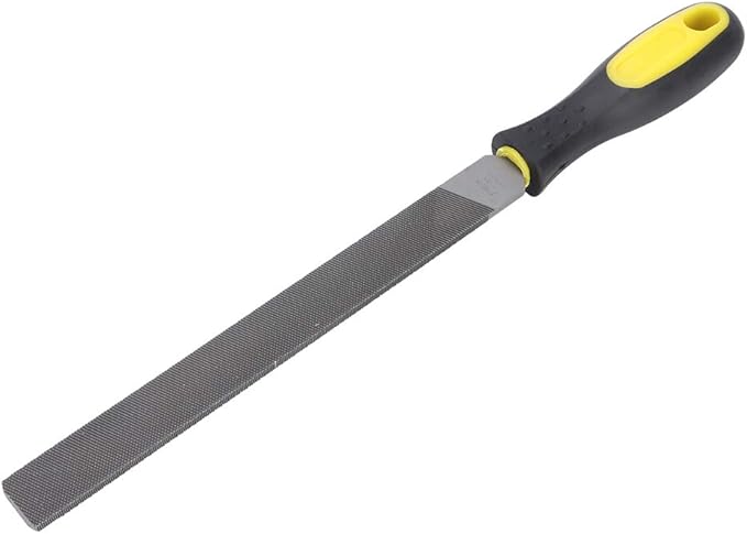 Atyhao 8in Large Flat File, Hand File Tool Sharpening Tool Steel File Grinding Blade with Handle for Sharpening Knife Axe Hatchet Metal(coarse-Tooth)