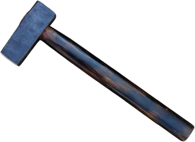 3lbs dog head Old iron hammer, Forging dog head Tools Best Item,Vintage Blacksmith Set Hammer, Blacksmith Hammer, Forge Anvil Tools Heavy Duty Sledgehammer, Wooden Handle, Steel Head,