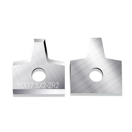 Woodworking Veneer Edge Trimmer Blades 16x17.5x2.0mm-2R2 2-Pcs, Chamfer Plane, Edge Banding Cutter, Manual Planer Blade, Burr Scraper for Board & Wood Surfaces (16x17.5x2-2R2, 2-PCS)
