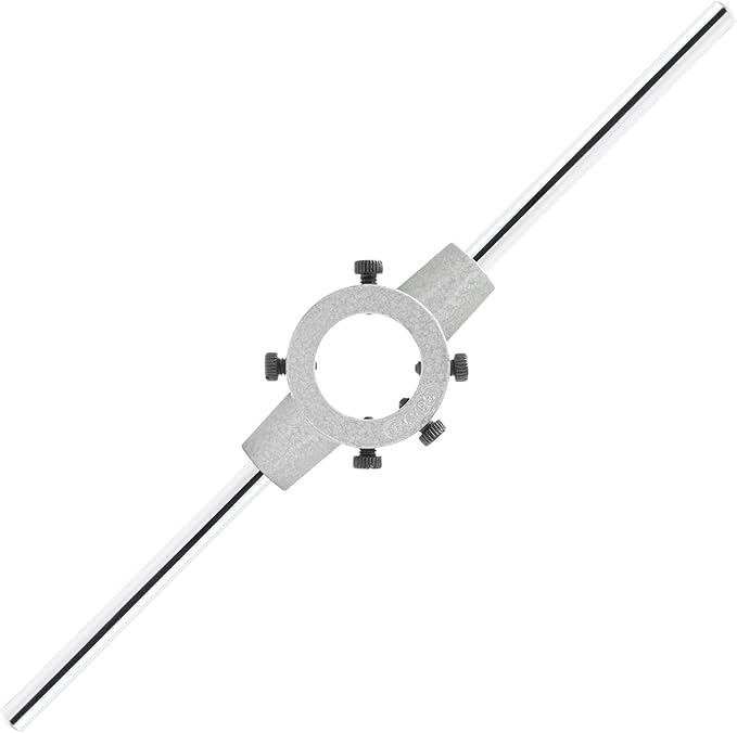 Qjaiune 1.5 inch / 38mm Round Die Stock Handle Wrench, Adjustable Die Wrench Handle Holder, Heavy Duty Threading Die Holder Handle (Metric, M12-M14)