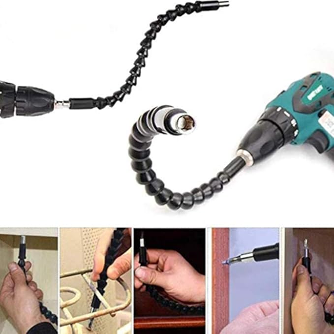 22Pcs Flexible Screwdriver Drill Bit Extension - Drill Bit Extender Holder Set Shaft Tip for Computer Chassis, Electrical Cabinets, Furniture etc