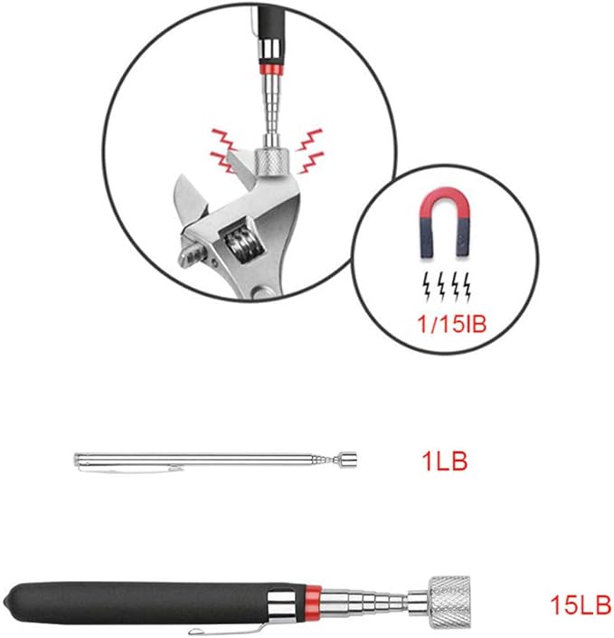 3 Pack Telescoping Magnet Pick-up Tool Set - Retrieving Telescoping Magnet Pickup Tools竊똄xtendable Magnetic Pick Up Tools竊똁endable Spring Magnet Stick