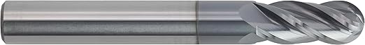 CME 5 pcs Micrograin Carbide End Mills, Ball Nose, TiAlN Coated, 5/16" Mill Diameter, 3/4" Length of Cut, 2 1/2" Overall Length, 4 Flute, Center Cutting