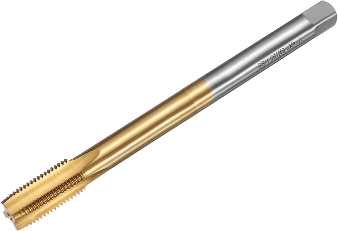 uxcell Metric Thread Tap M14 x 1.5 H2 150mm Straight Flute Screw Thread Milling Machine Taps Threading Tapping Repair Tool