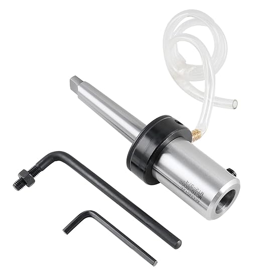 Accusize Industrial Tools Mt2 to 3/4 inch Weldon Shank with Coolant System for Drill-Use Annular Cutter on Drill Press, Mc10-0002