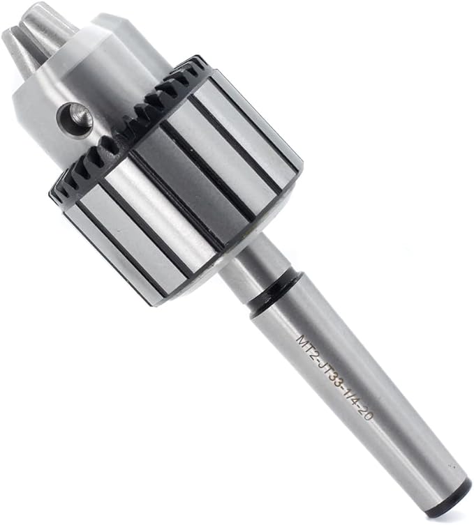 Drill Chuck JESTUOUS JT33 Key Type 1/2 Inch(1-13mm) with MT1 MT2 Morse Taper Arbor Adapter Heavy Duty Chucks