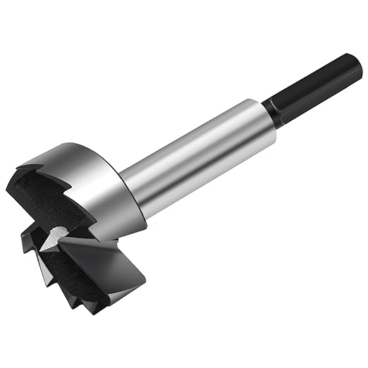 1-5/8 Inch Forstner Drill Bit for Woodworking, 1-5/8" Forstner Bit Wood Drill Bits for Holes, Hinge Cutter for Hard Wood, Plastic, Plywood HEX Shank