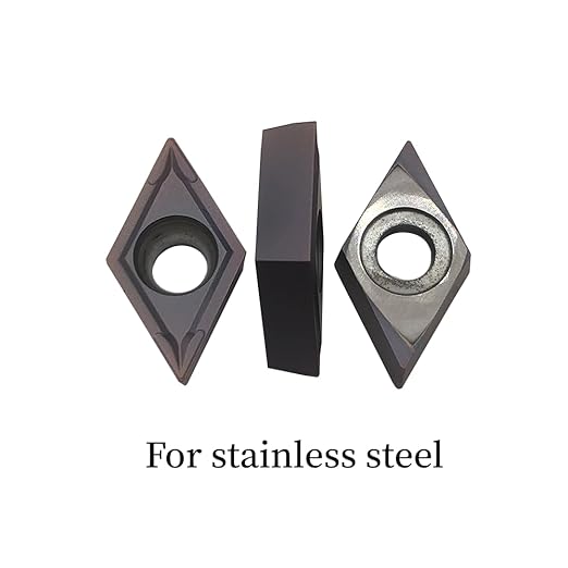GBJ 20pcs DCMT11T304 DCMT32.51 Indexable Carbide Turning Inserts Multilayer Coated CNC Lathe Inserts for SDJCR Lathe Turning Tool Holder Replacement Insert (20pcs DCMT32.51)