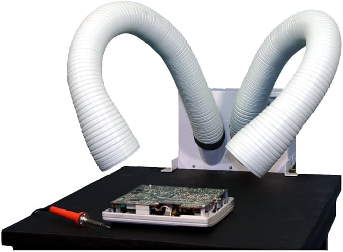Extract-All Bench-Top Air Cleaning System for Chemical Vapors, Industrial Dust, and Powders with 2 Stage Filtration - Table Top Smoke Remover for DIY, Soldering, Welding, Wire Stripping