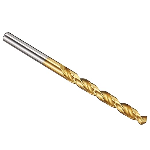 PATIKIL 5.7mm Drill Bit, M42 8% Cobalt High-Speed Steel Jobber Straight Shank 135° Titanium Nitride (TiN) Coated for Hard Metal Stainless Steel - 1 Pack