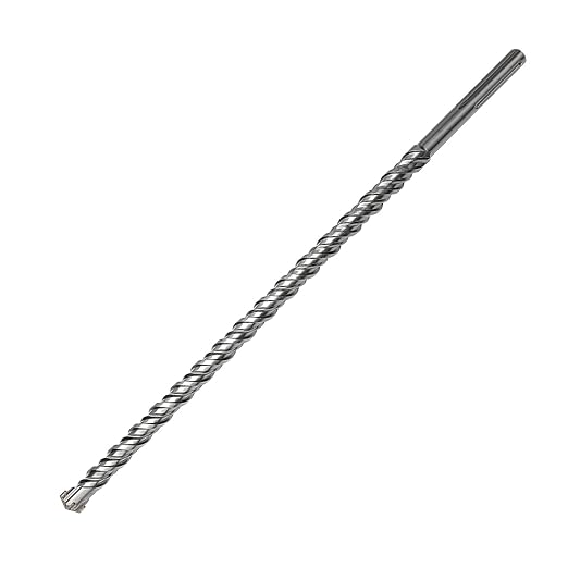 1 x 21 inch SDS Max Rotary Hammer Drill Bit, 25x540mm Carbide Tip Masonry Drill Bit,Concrete Drill Bit for Masonry, Brick, Stone, Concrete (Length :540mm / 21 inch, 25mm (1 in) Diameter)