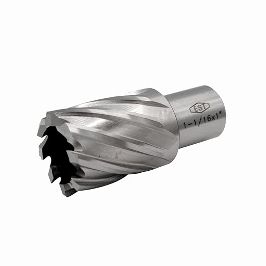 EST HSS M2AL Annular Cutter 1" DOC with 3/4" Weldon Shank for Magnetic Drill Press (D1-1/16" X 1")