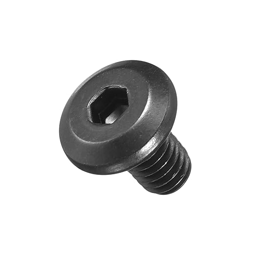 METALLIXITY Flat Head Hex Socket Cap Screws Bolts(M4-0.7x6) 50Pcs, Steel Hex Socket Furniture Bolts Screws - for Furniture Woodworking Project, Black
