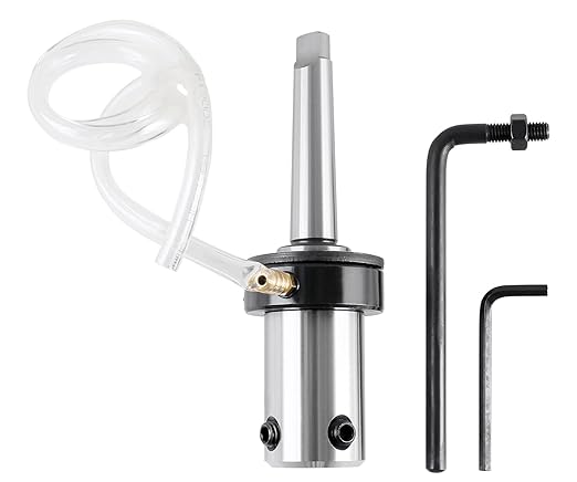 Accusize Industrial Tools Mt2 to 3/4 inch Weldon Shank with Coolant System for Drill-Use Annular Cutter on Drill Press, Mc10-0002