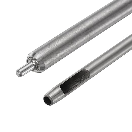 uxcell Eyelet Hole Punch Die Tool, 4mm Grommet Setter Hollow Punch for Leather Craft Clothing Handbag Fabric Curtain Setter