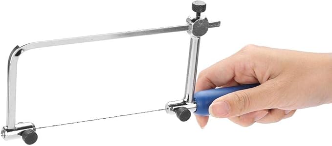 Jewelers Saw Frame Set with 6 High Carbon Steel Blades, Adjustable U-Shaped Saw Frame, Jewelry Making Tool, Woodworking, Metal Processing, Crafts