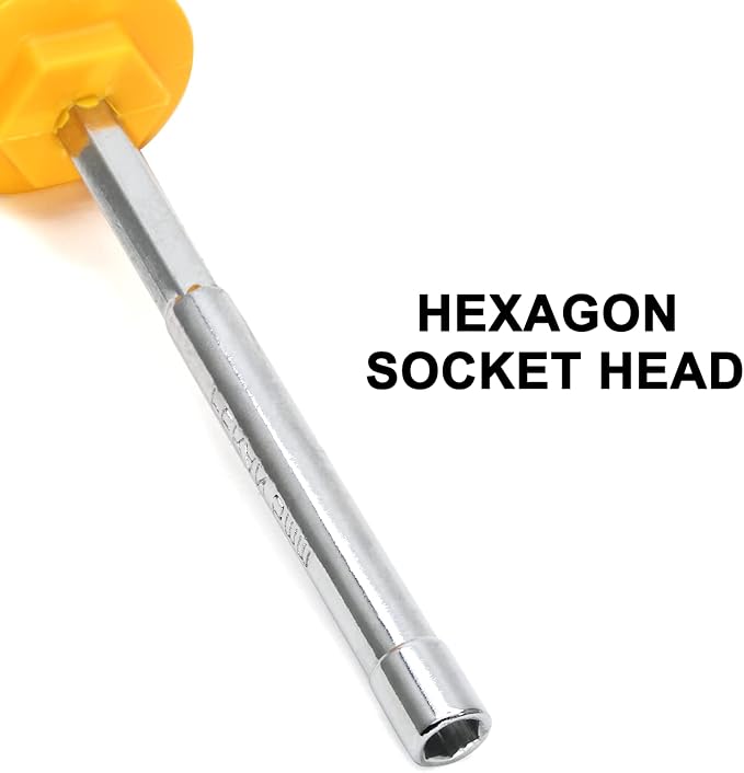 Piutouyar 5mm Socket Wrench Screwdriver, Hex Nut Driver, Steel Cushion Grip Screwdriver for Hand-Making, Repair