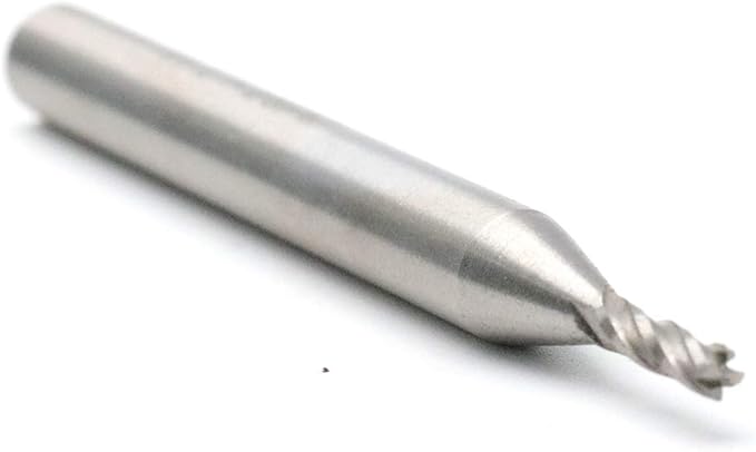 End Mill 3/32" Cutting Dia 1/4" Shank 4 Flute Milling Machine Cutter - 10pcs
