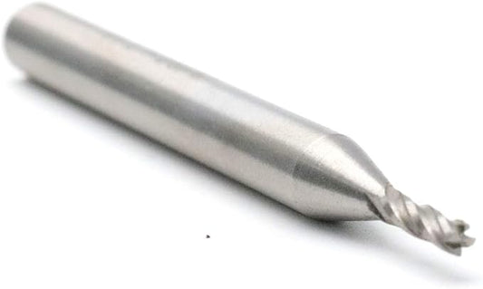 End Mill 3/32" Cutting Dia 1/4" Shank 4 Flute Milling Machine Cutter - 10pcs