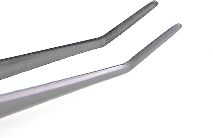 2PCS 6 Inch Multi Purpose Sewing Machine Industrial Grade Stainless Steel Tweezers Set for Threading Needles/Cleaning Fish Tank/Electrical Repair