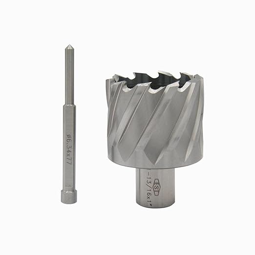 HSS M2AL Annular Cutter 1" DOC with 3/4" Weldon Shank for Magnetic Drill Press by EST (D1-13/16 X 1")